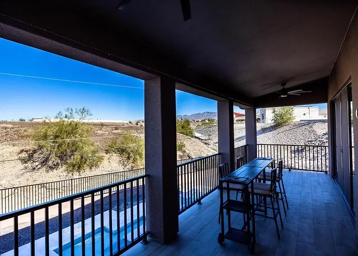 Modern Havasu Escape Luxury Pool And Gourmet Grill With Fire Pit