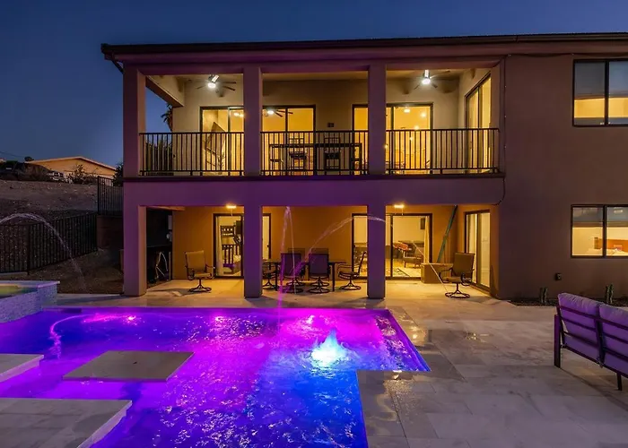 Modern Havasu Escape Luxury Pool And Gourmet Grill With Fire Pit